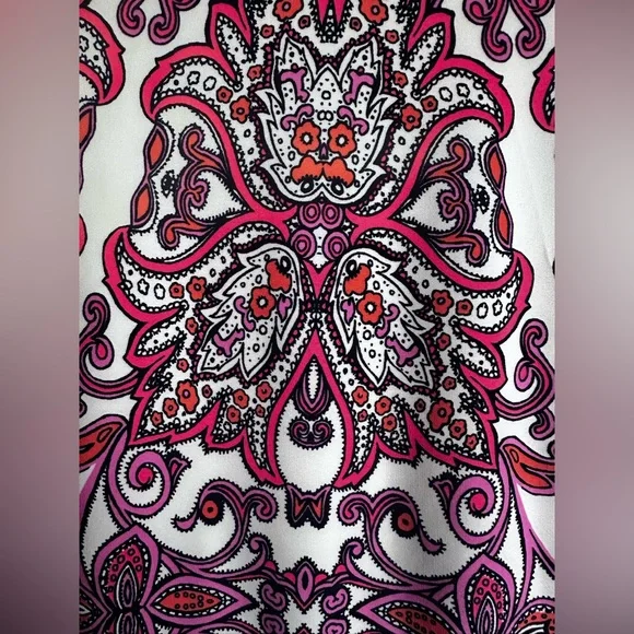 Vince Camuto - Elegant Multicolor Patterned Dress
 Size 8 - Picture 3 of 7